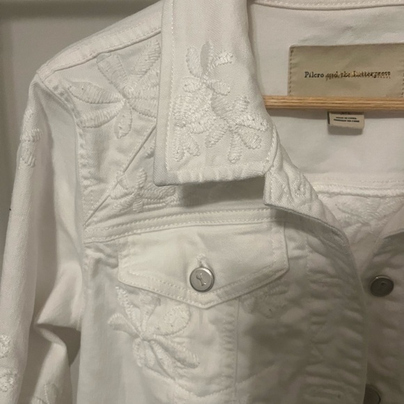 Anthropologie White Embroidered Jacket - Picture 2 of 3